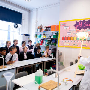 A class at Knightsbridge School, a London private school